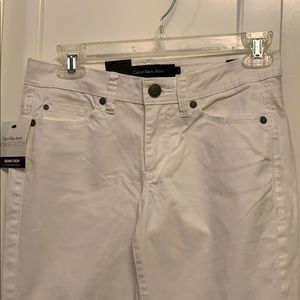 NWT Calvin Klein White Jeans Skinny Crop